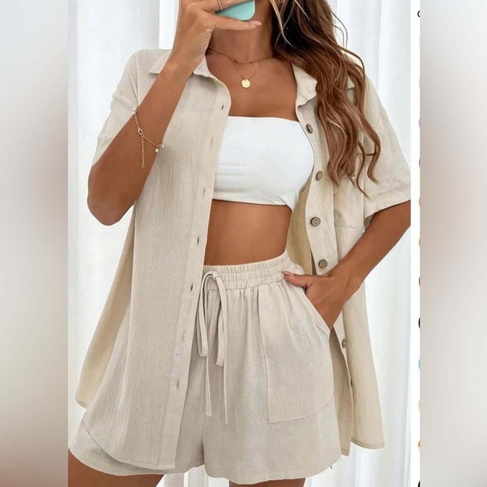 Two piece cream set
